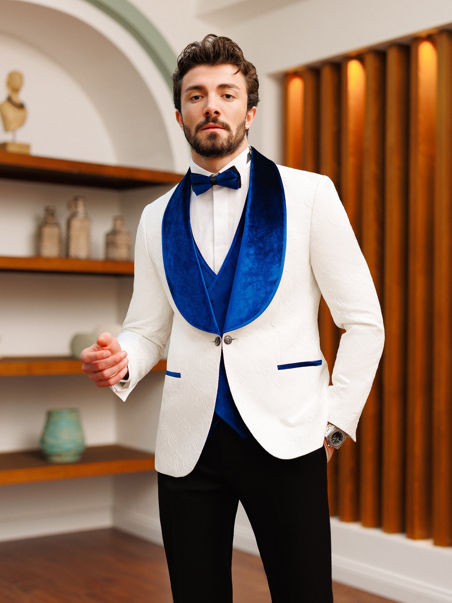 White Slim-Fit Tuxedo 3-Piece