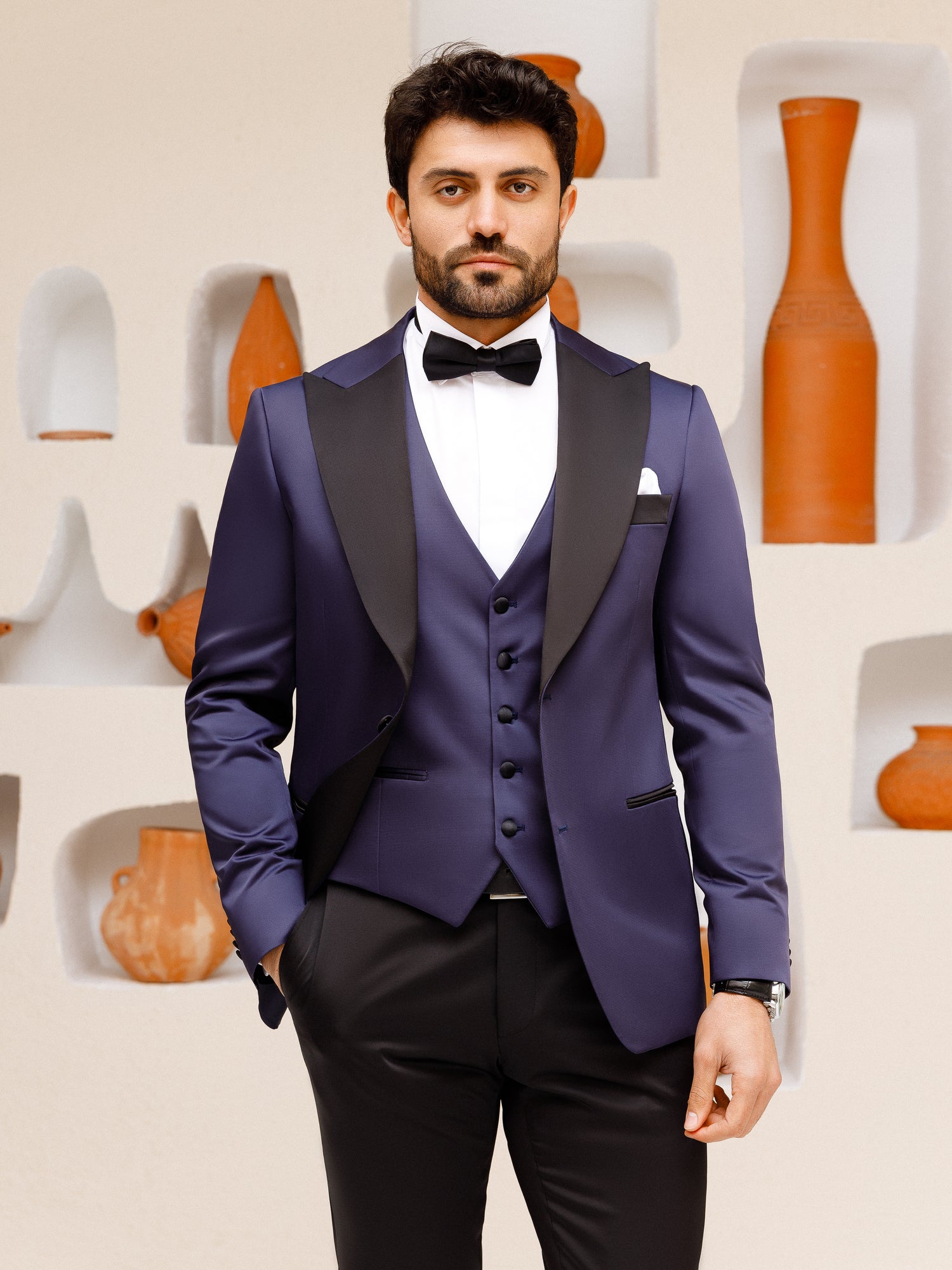 Navy Slim-Fit Tuxedo 3-Piece