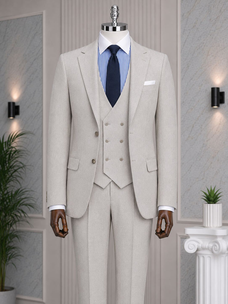 Grey Slim-Fit Suit 3-Piece