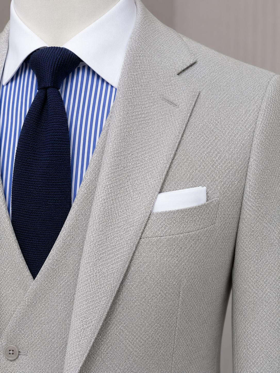 Grey Slim-Fit Suit 3-Piece