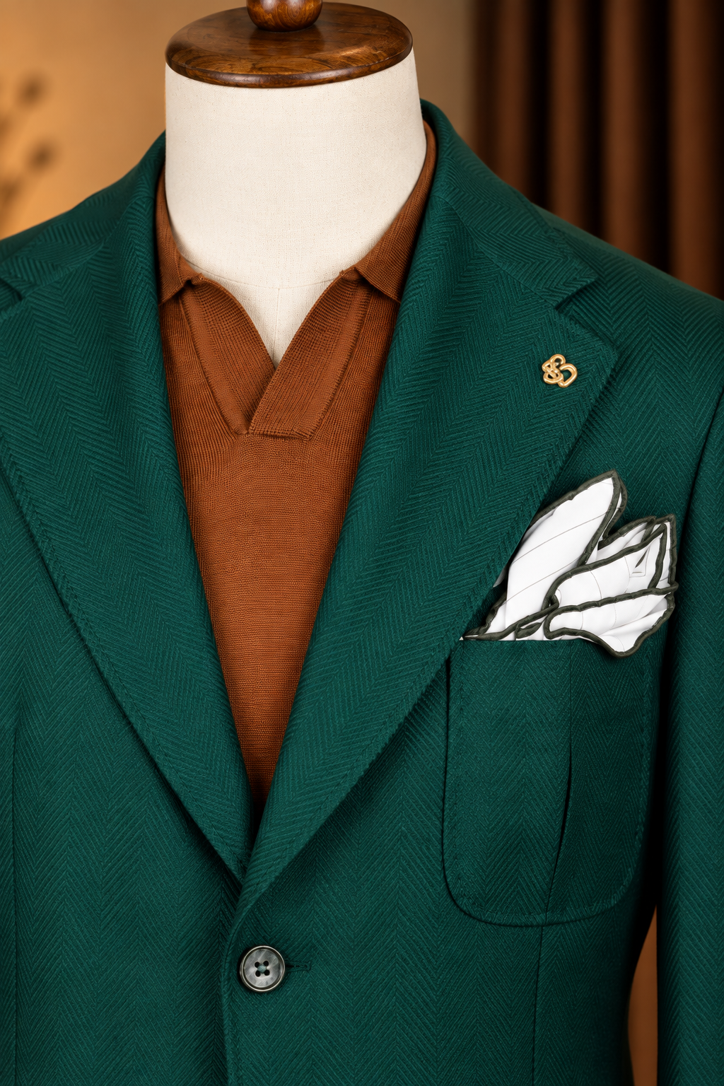 Green Single Breasted Suit 2-Piece