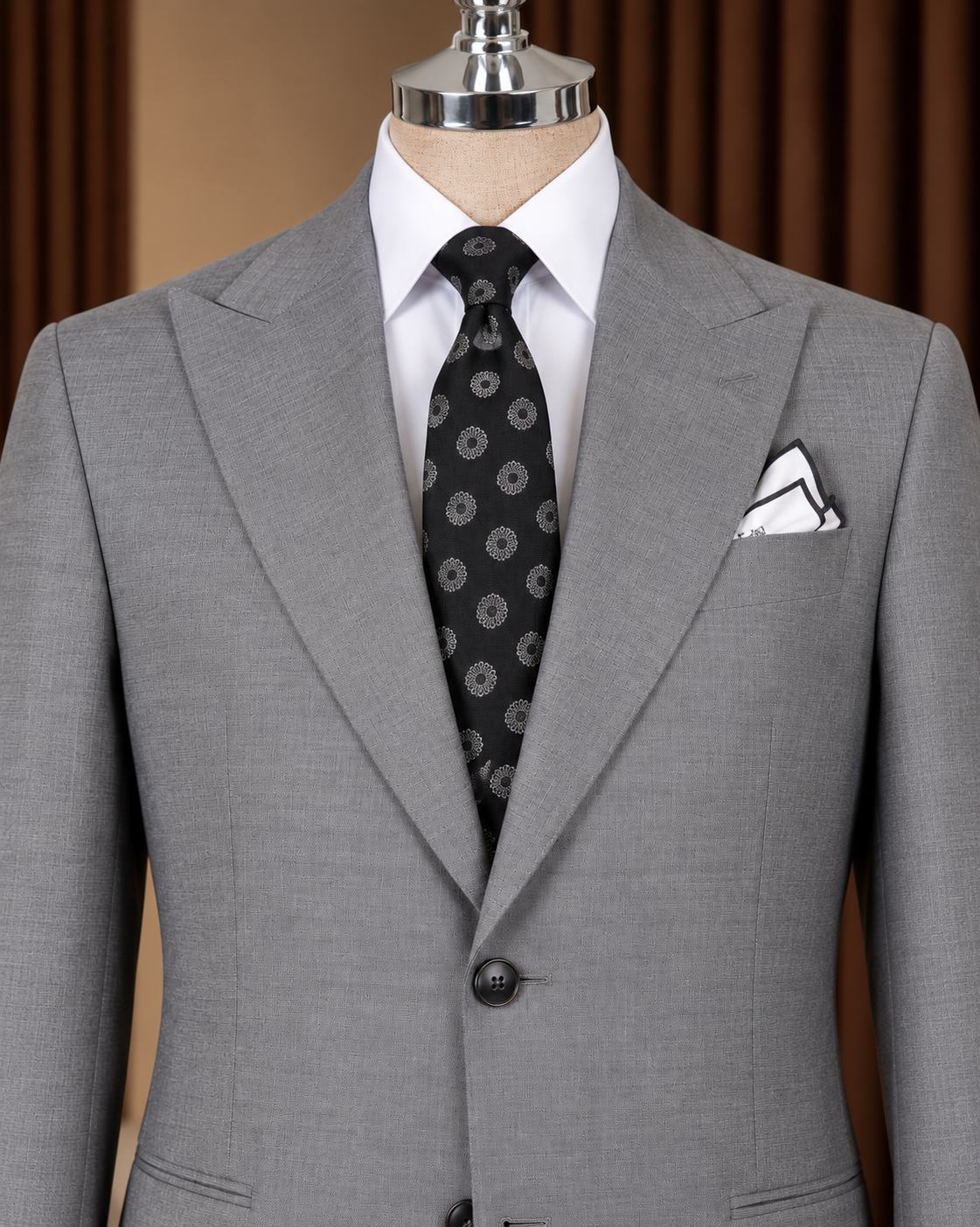 Grey Single Breasted Suit 2-Piece