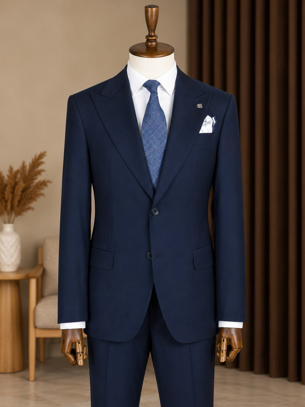 Navy Single Breasted Suit 2-Piece