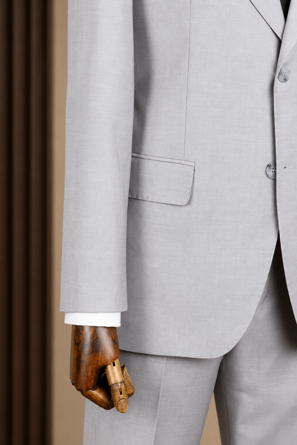 Grey Single Breasted Suit 2-Piece