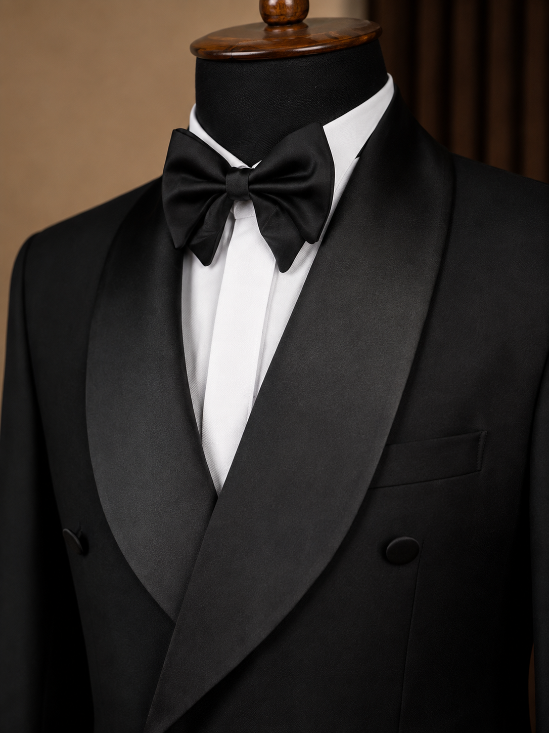 Black Double Breasted Tuxedo 2-Piece