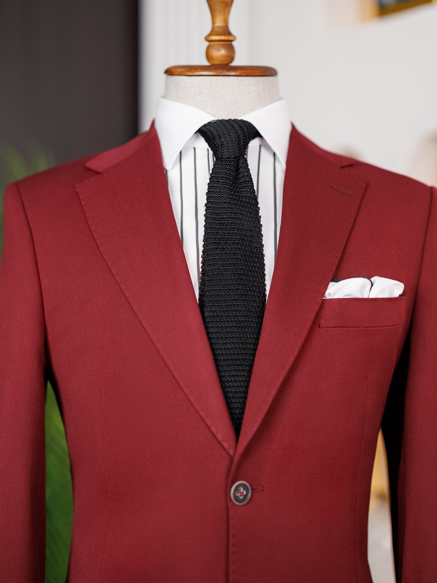 Bordeaux Slim-Fit Suit 3-Piece