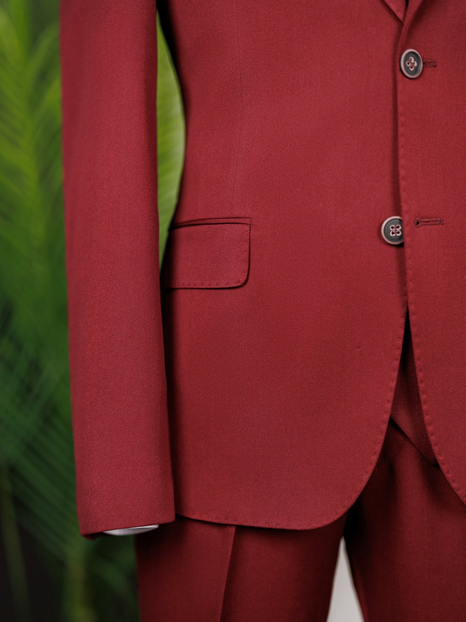 Bordeaux Slim-Fit Suit 3-Piece