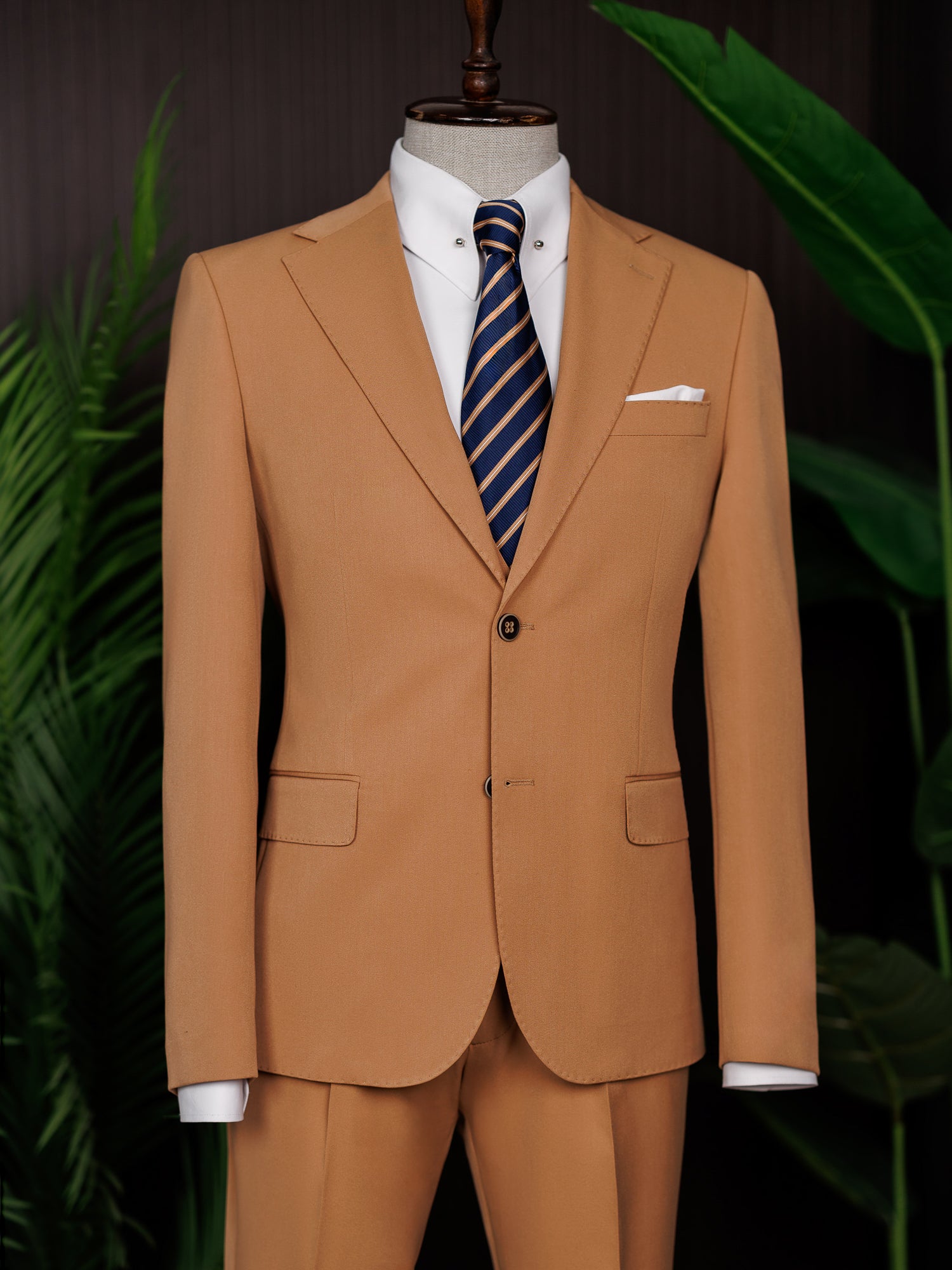 Camel Slim-Fit Suit 3-Piece