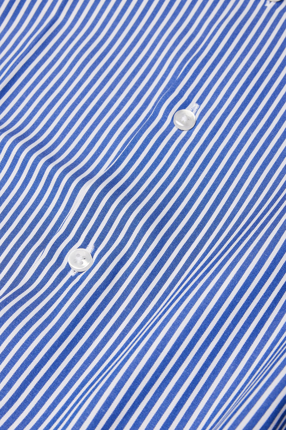 Blue Striped Spread Collar Shirt