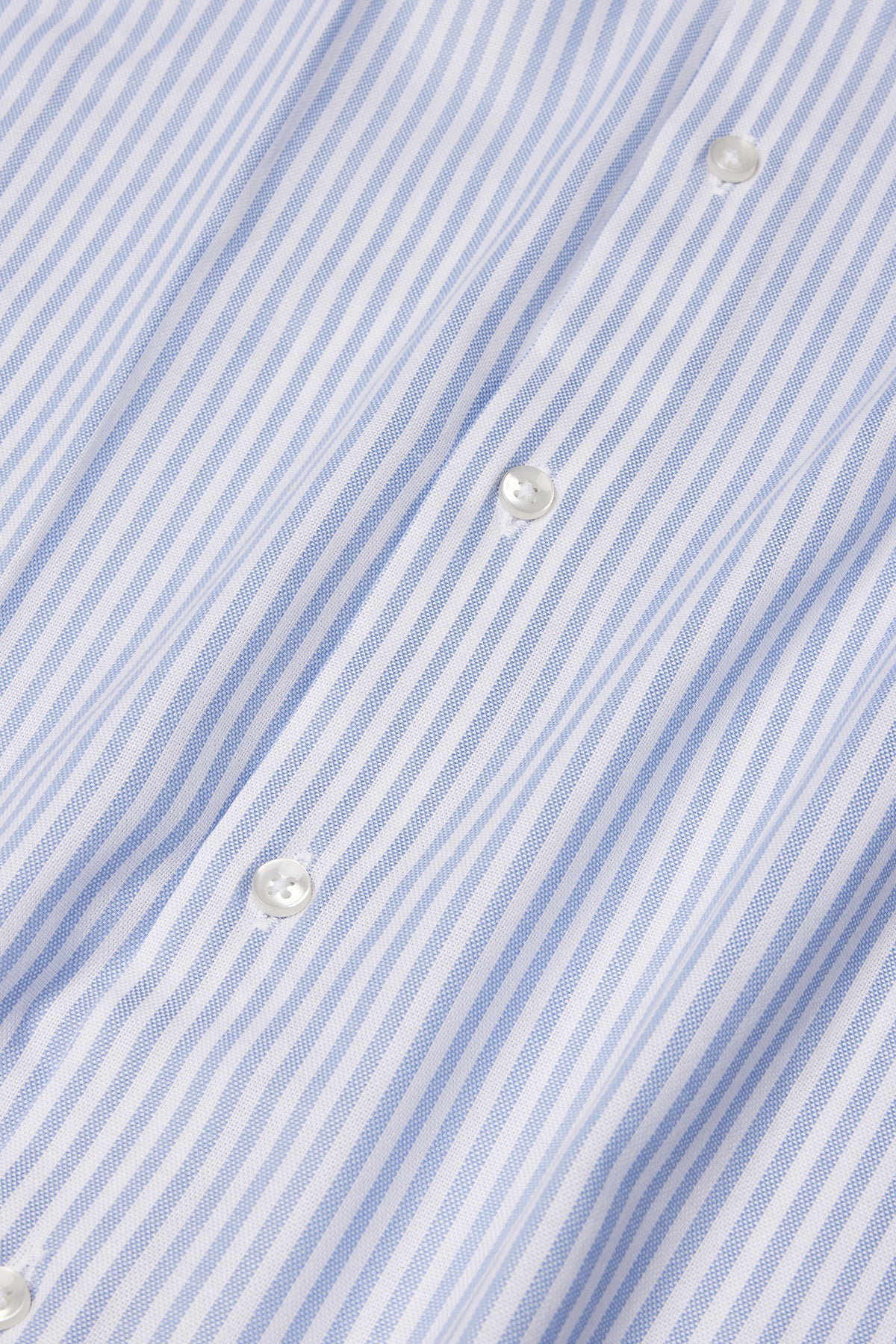 Sky-Blue Striped Spread Collar Shirt