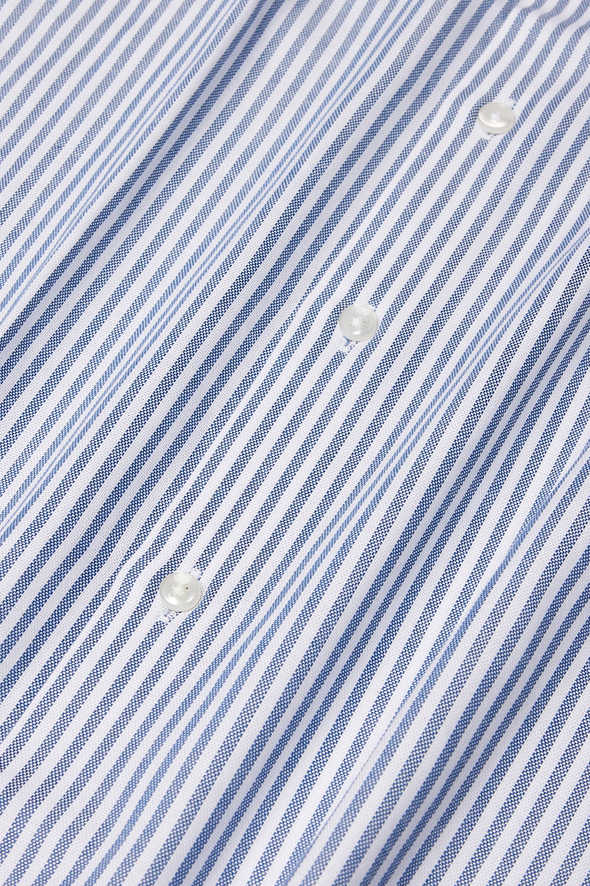 Blue Striped Italian Spread Collar Shirt