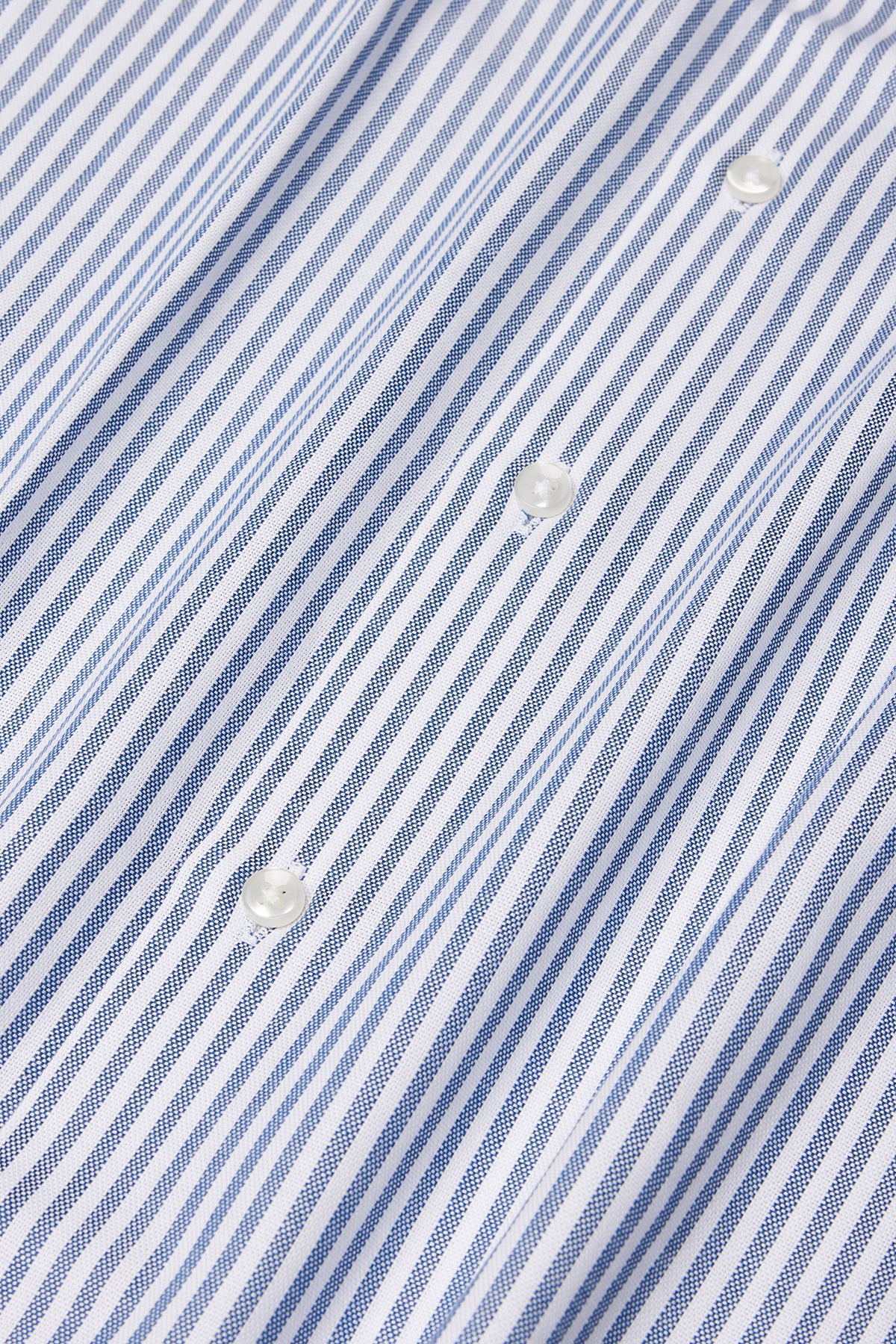 Blue Striped White Collar Shirt
