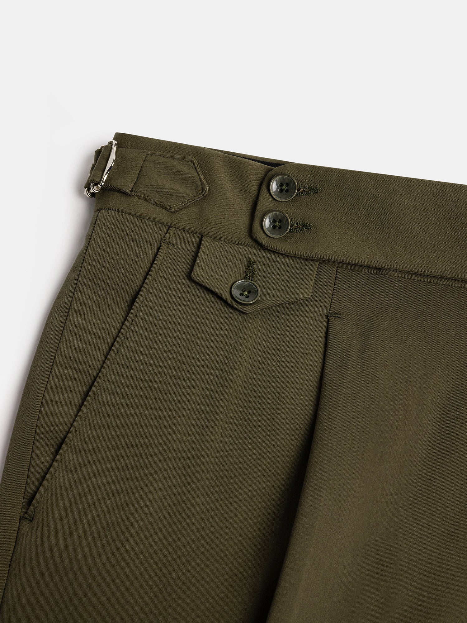 London Khaki High Waist Slim-Fit Pants