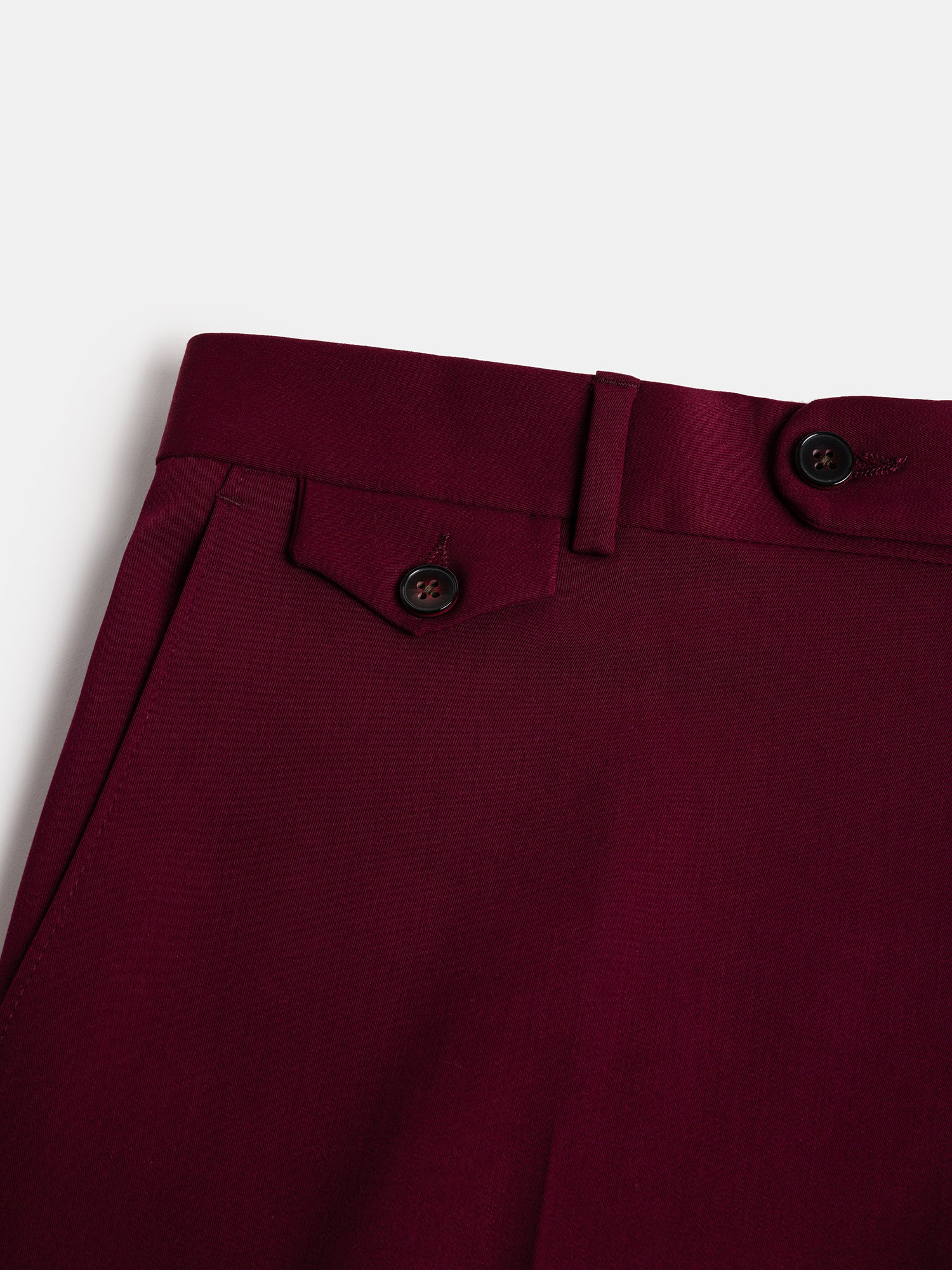 Donazi Bordeaux High Waist Slim-Fit Pants