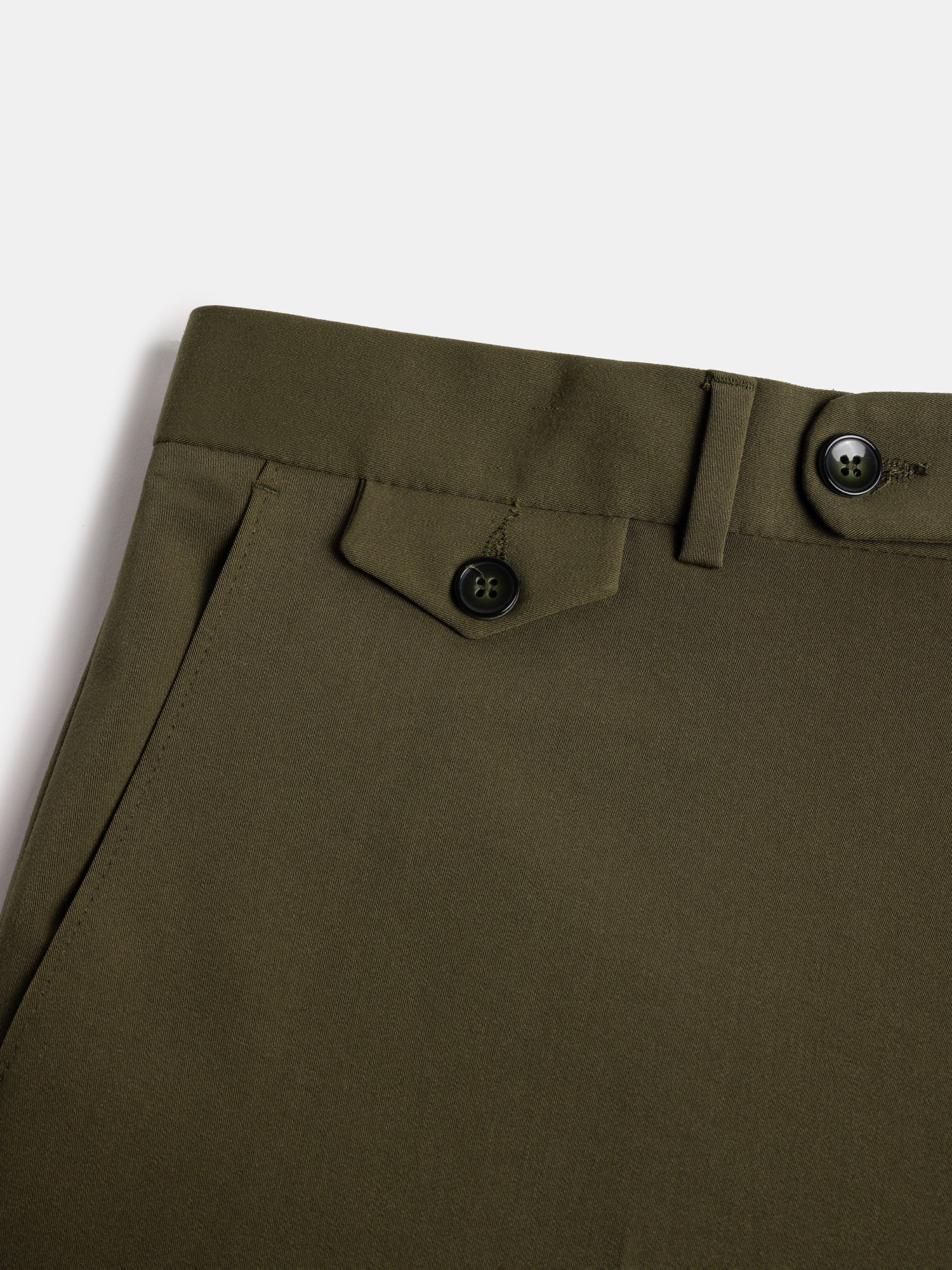 Donazi Khaki High Waist Slim-Fit Pants