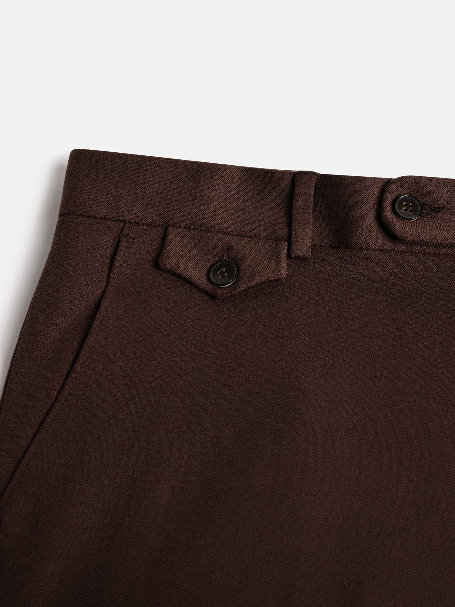 Donazi Brown High Waist Slim-Fit Pants