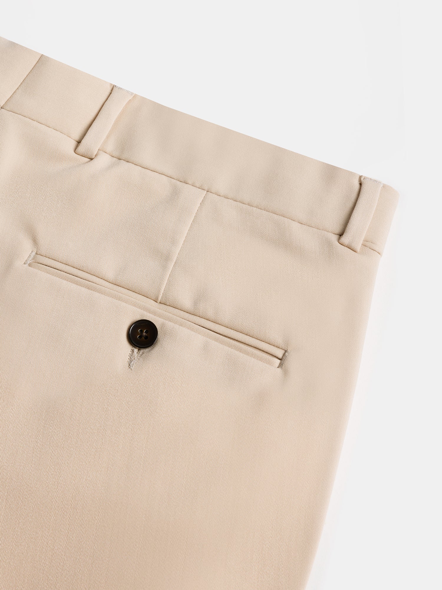 Donazi Beige High Waist Slim-Fit Pants