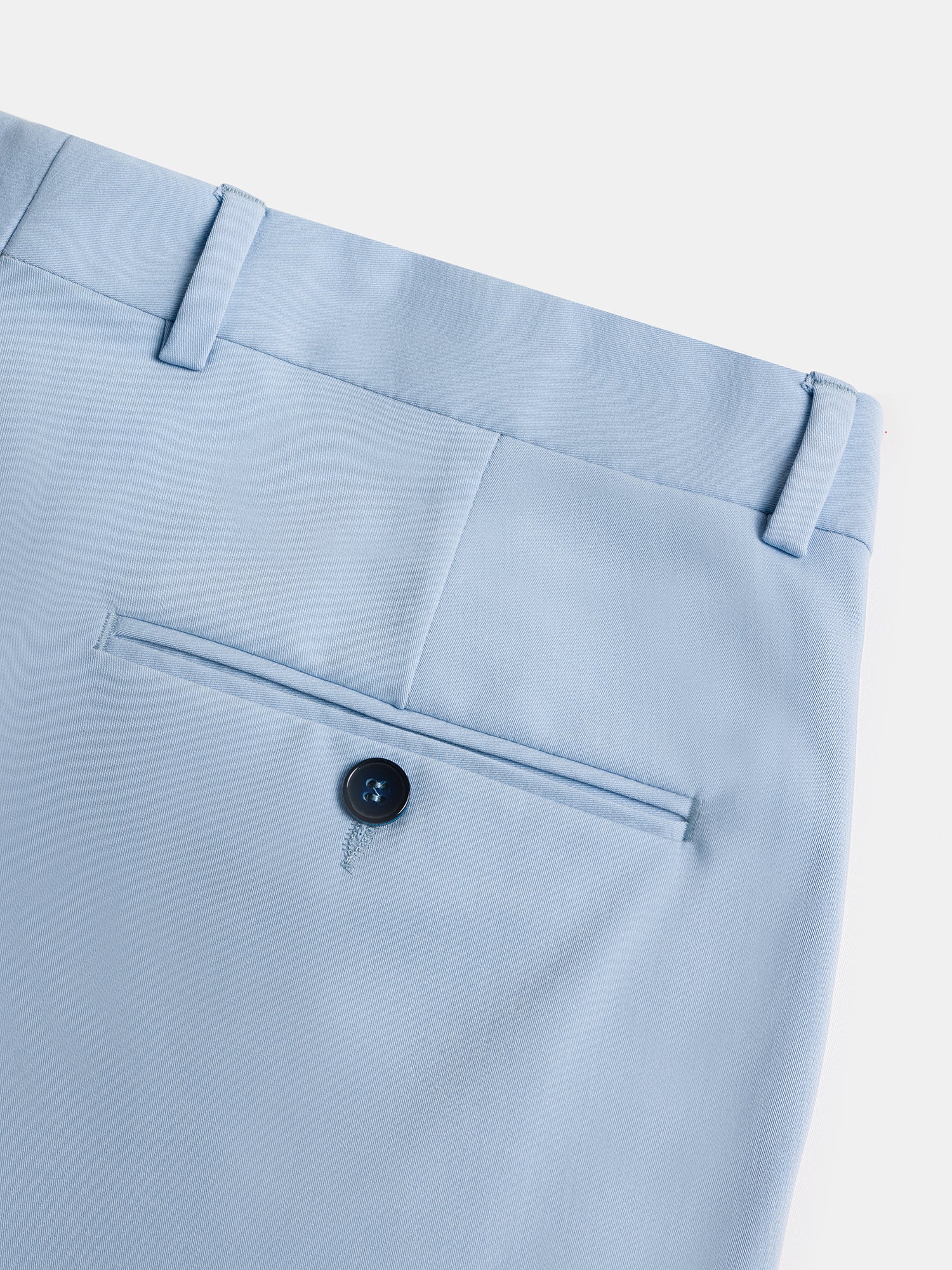 Donazi Sky-Blue High Waist Slim-Fit Pants