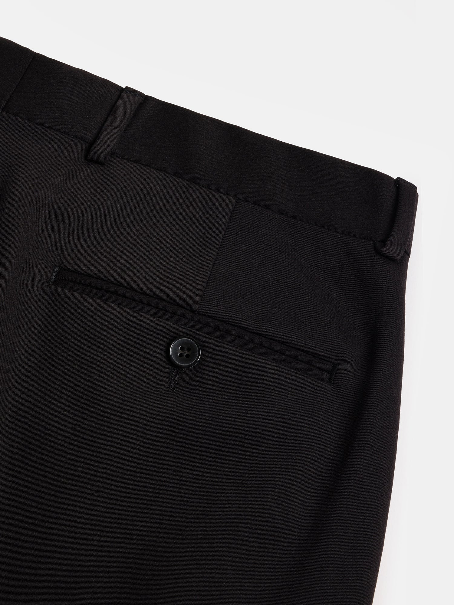 Donazi Black High Waist Slim-Fit Pants