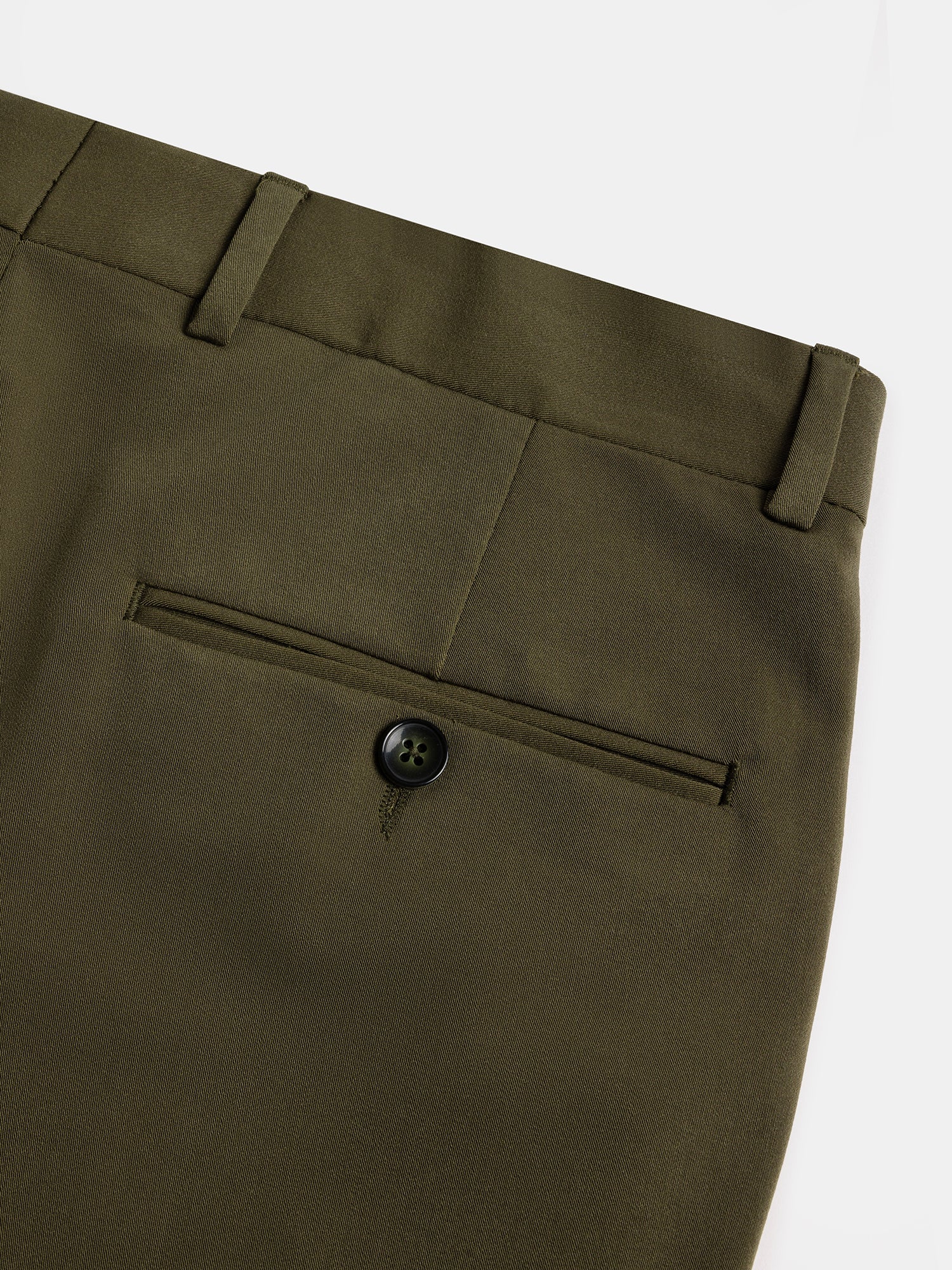 Donazi Khaki High Waist Slim-Fit Pants