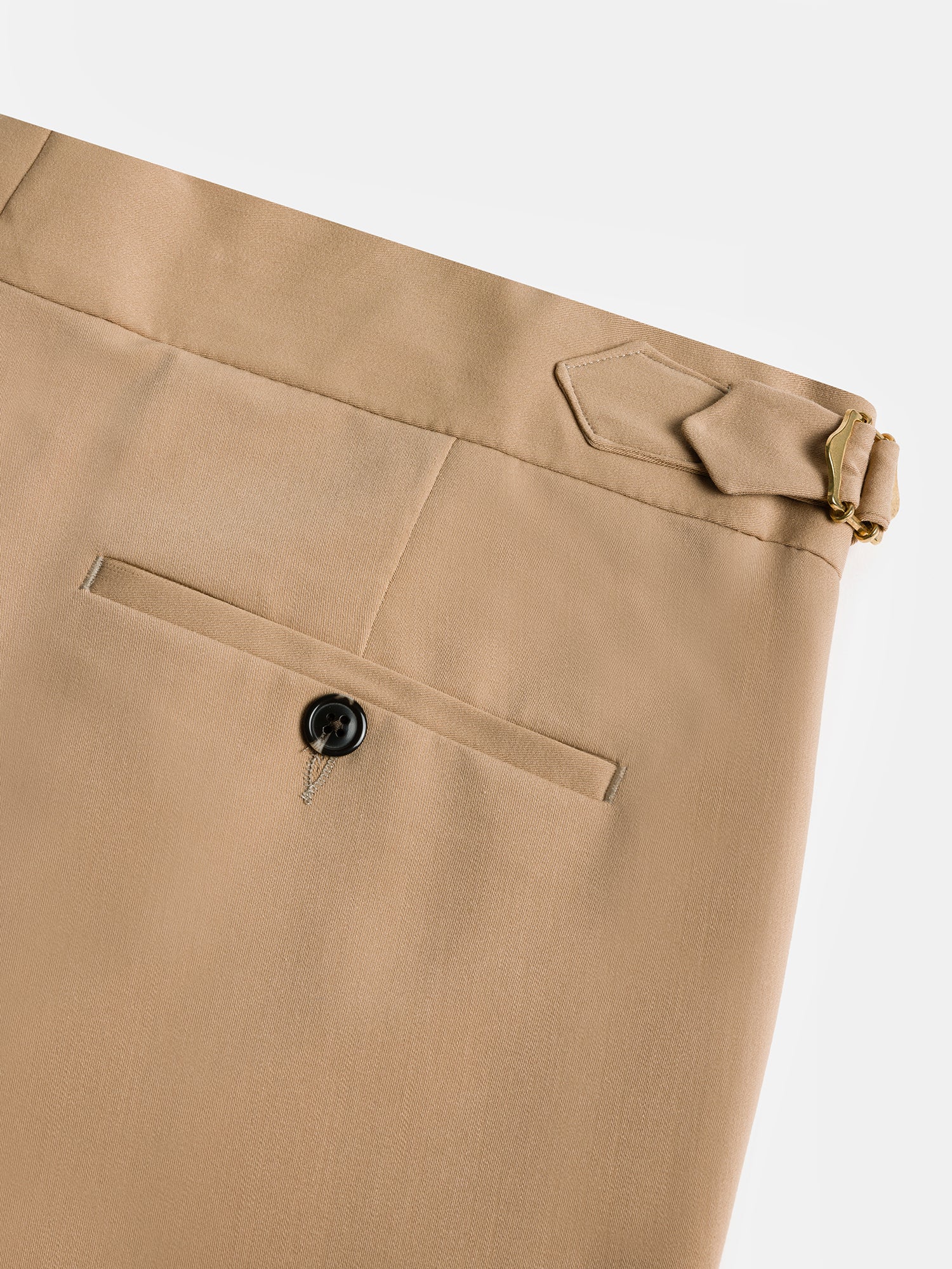 London Camel High Waist Slim-Fit Pants