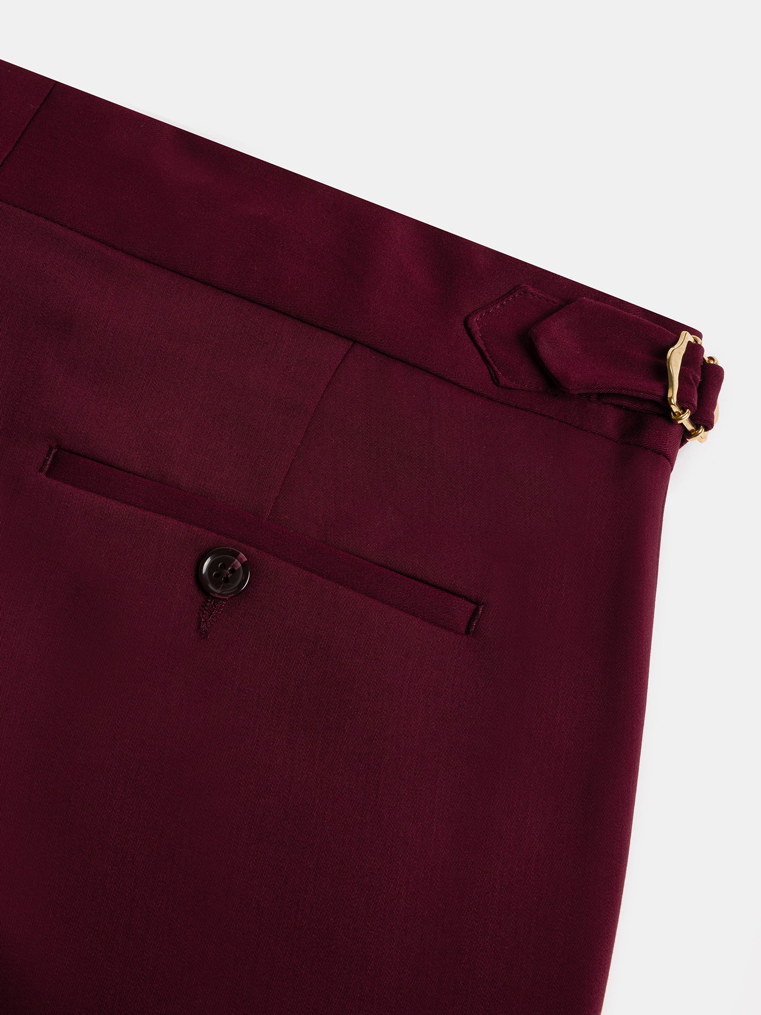 London Bordeaux High Waist Slim-Fit Pants