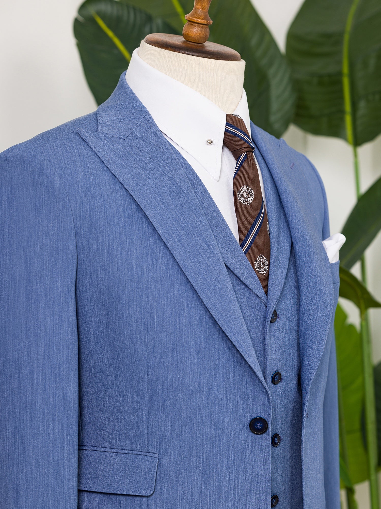 Blue Slim-Fit Suit 3-Piece