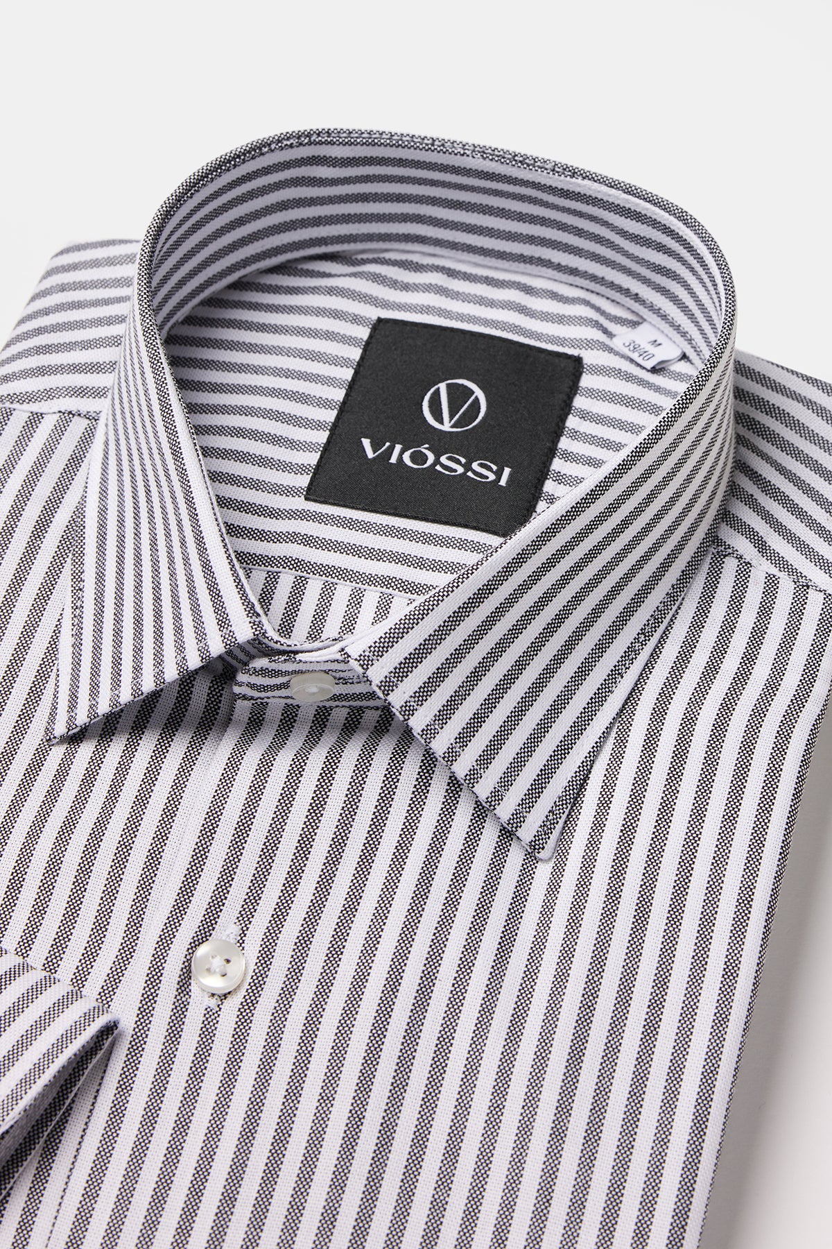 Black Striped Slim-Fit Shirt