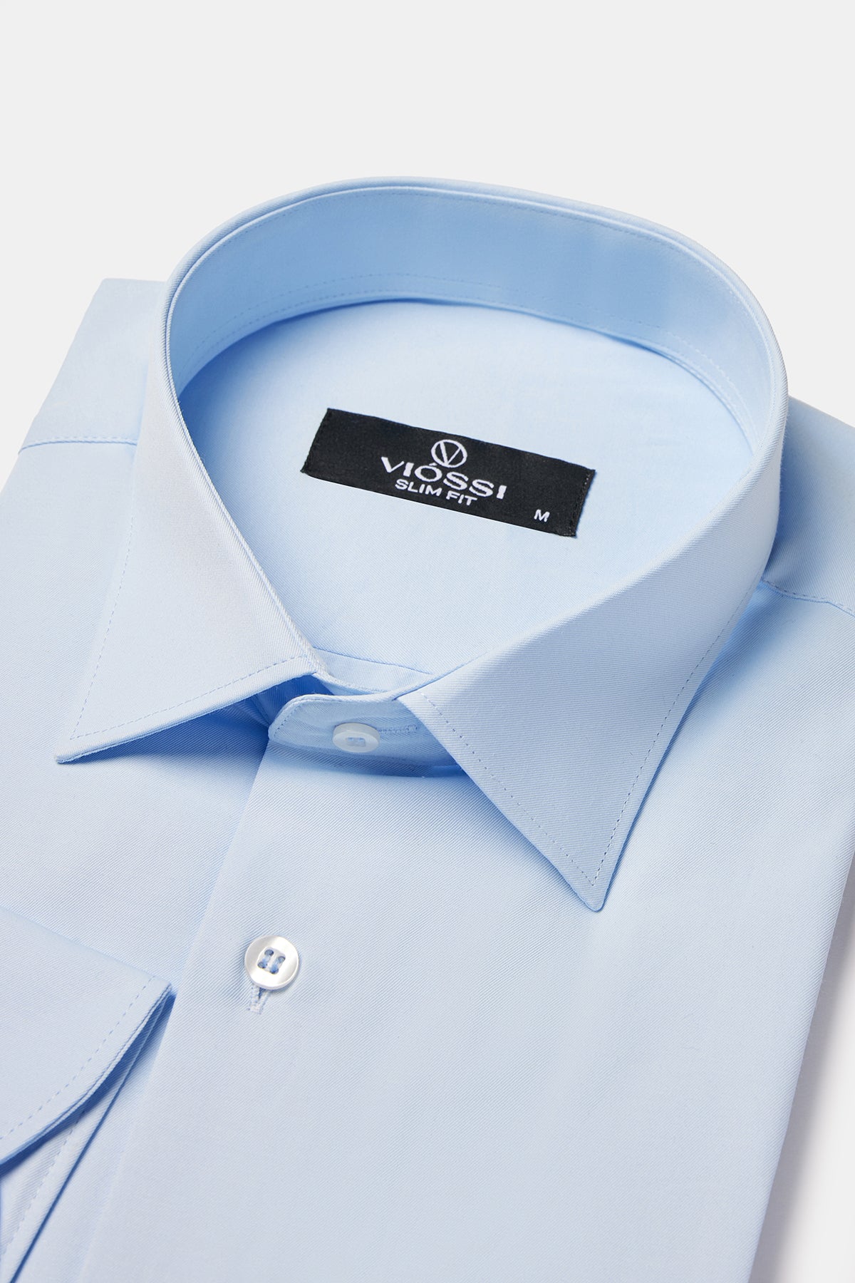 Sky-Blue Slim-Fit Shirt