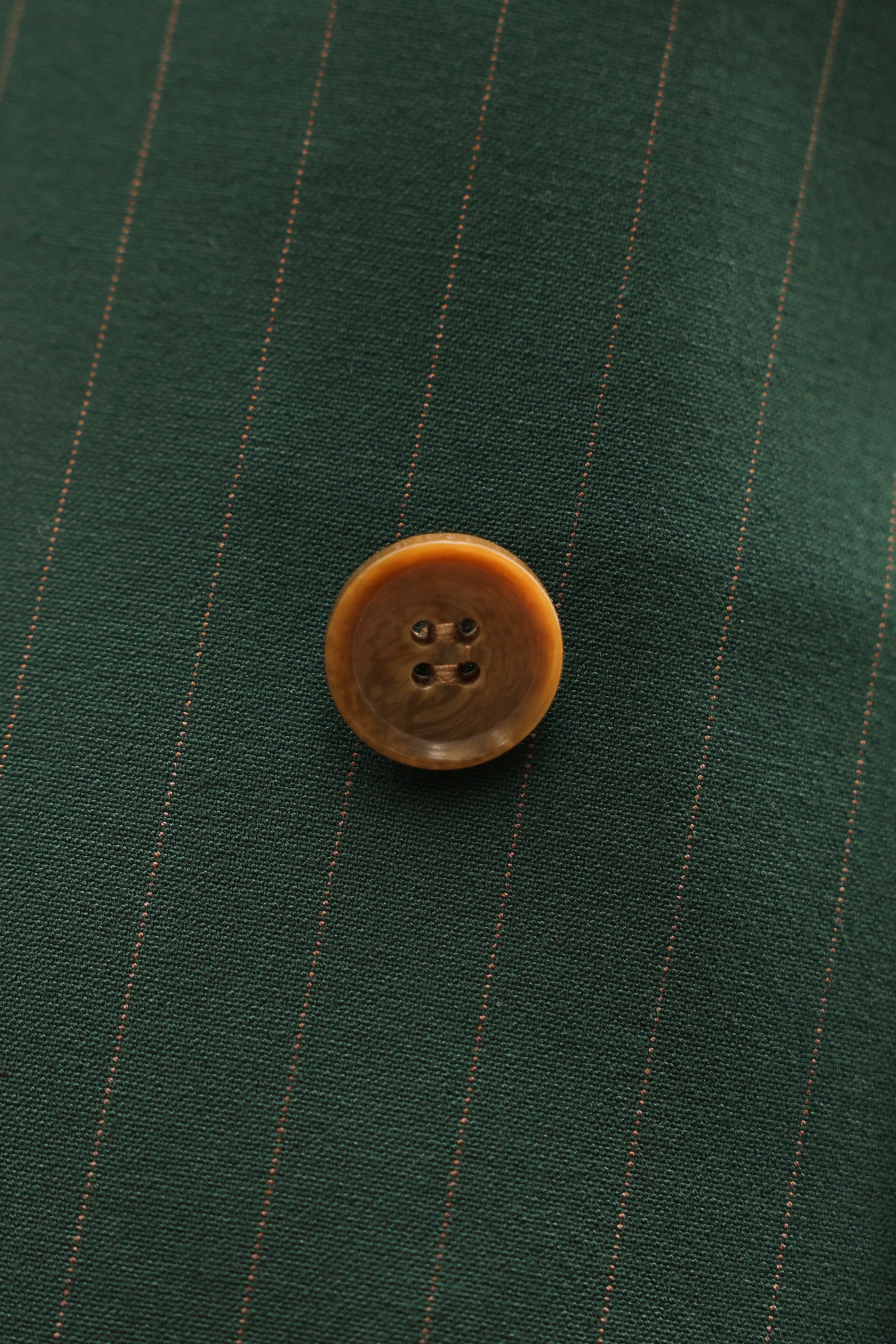 Green Striped Double Breasted Suit 2-Piece