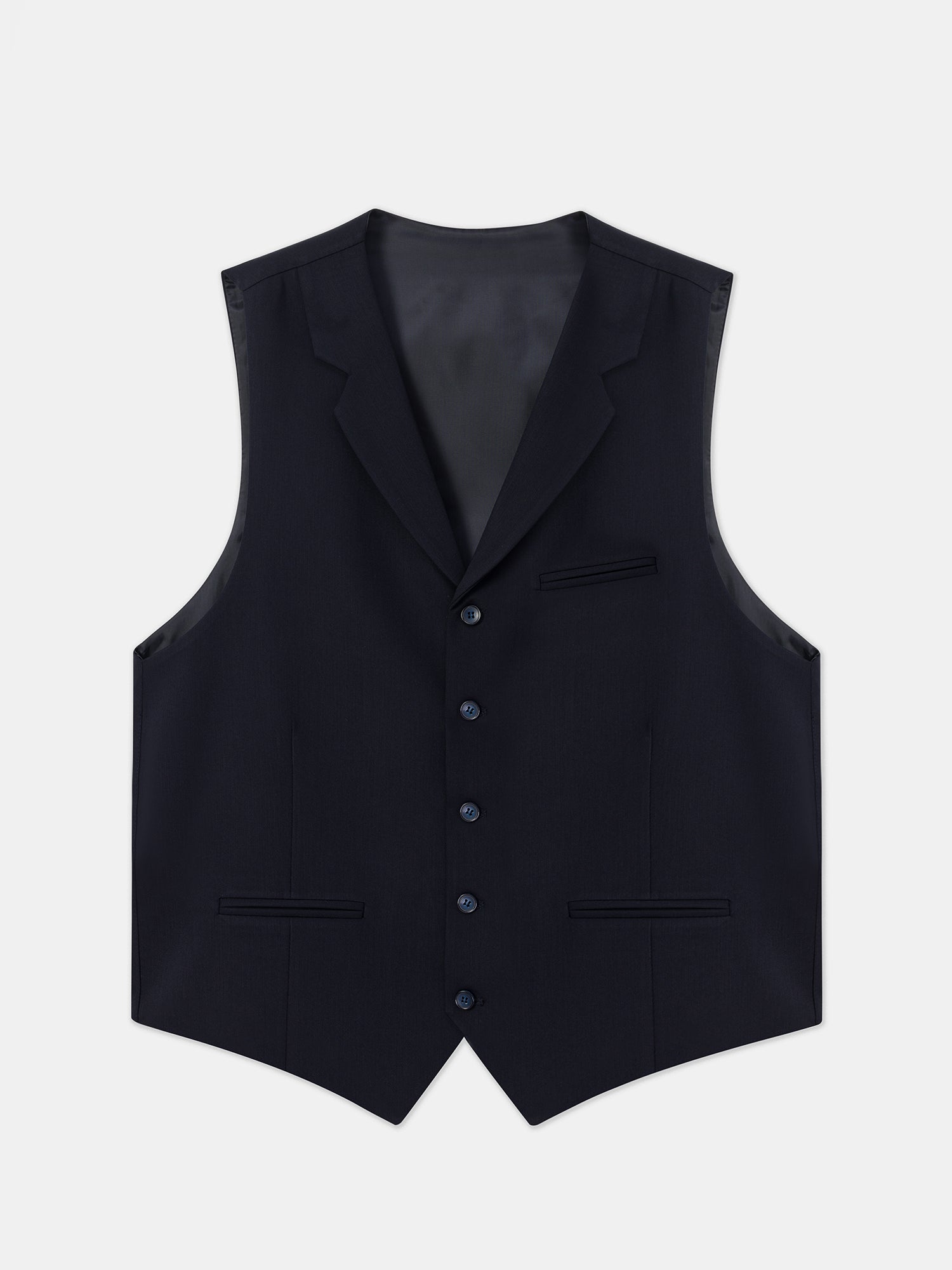 Navy Single Breasted Vest