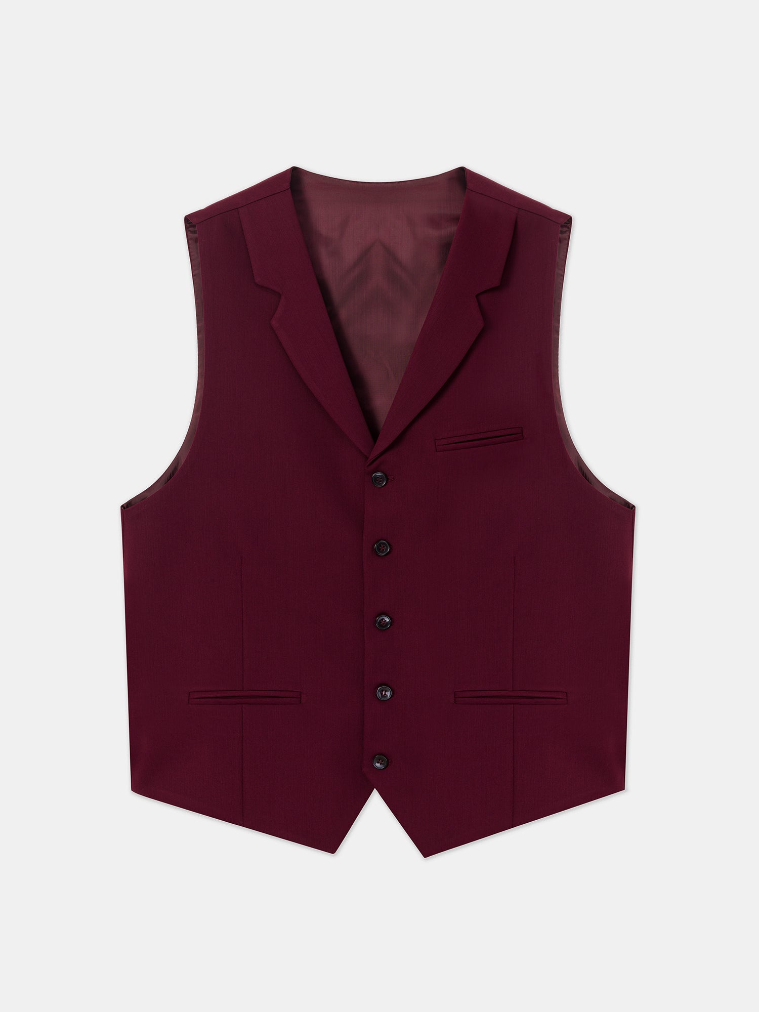 Bordeaux Single Breasted Vest