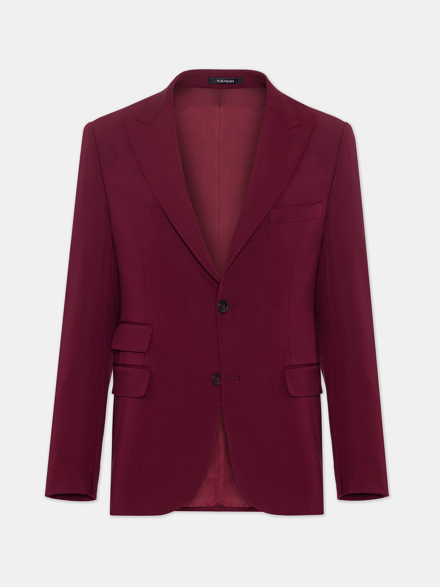 Donazi Bordeaux Single Breasted Blazer