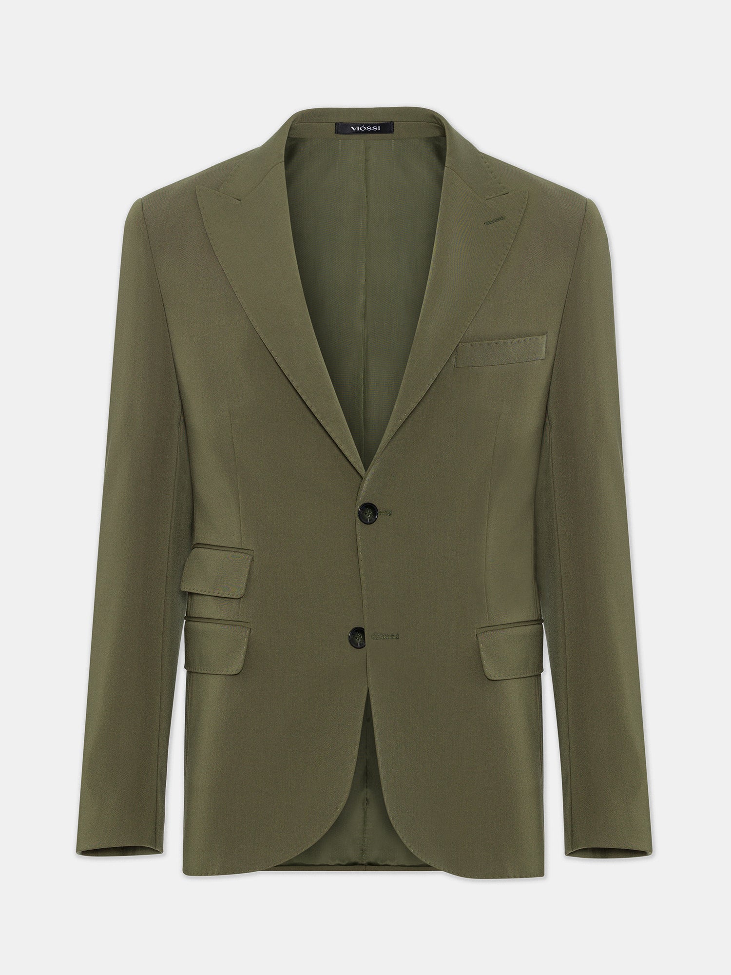 Donazi Khaki Single Breasted Blazer