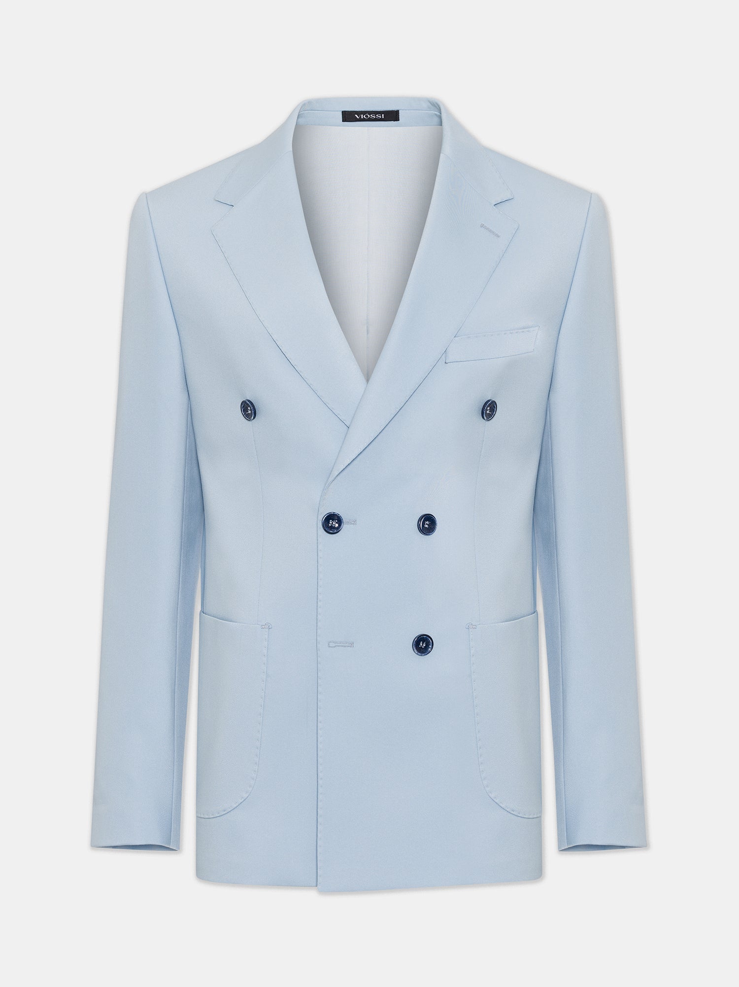 London Sky-Blue Double Breasted Blazer