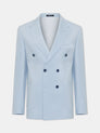 London Sky-Blue Double Breasted Blazer