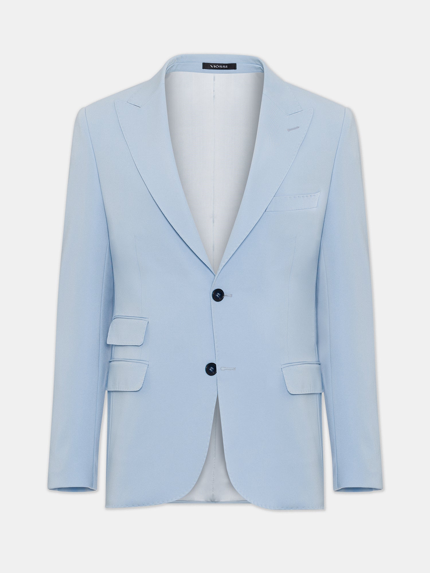 Donazi Sky-Blue Single Breasted Blazer