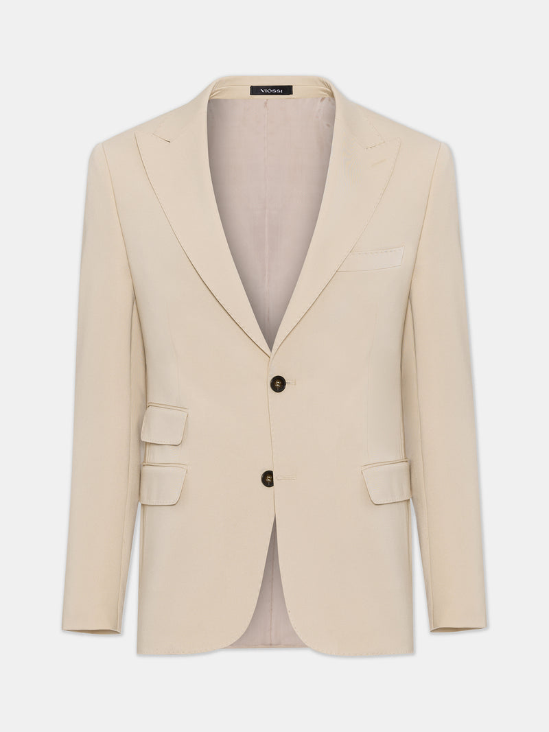 Donazi Beige Single Breasted Blazer