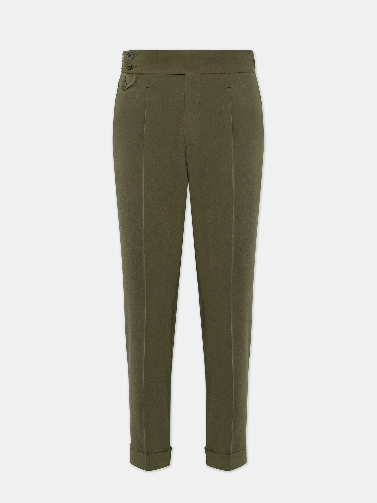 London Khaki High Waist Slim-Fit Pants