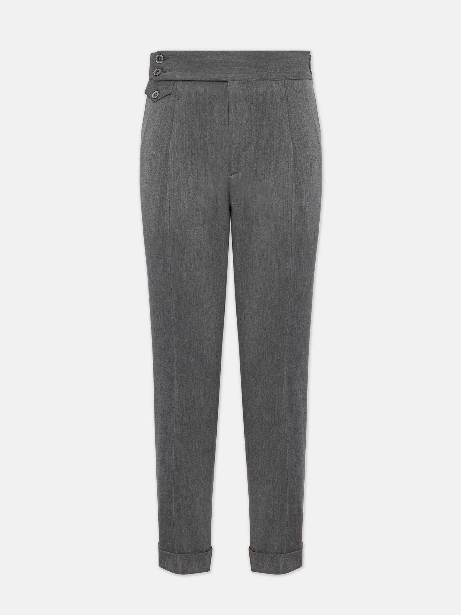 London Grey High Waist Slim-Fit Pants