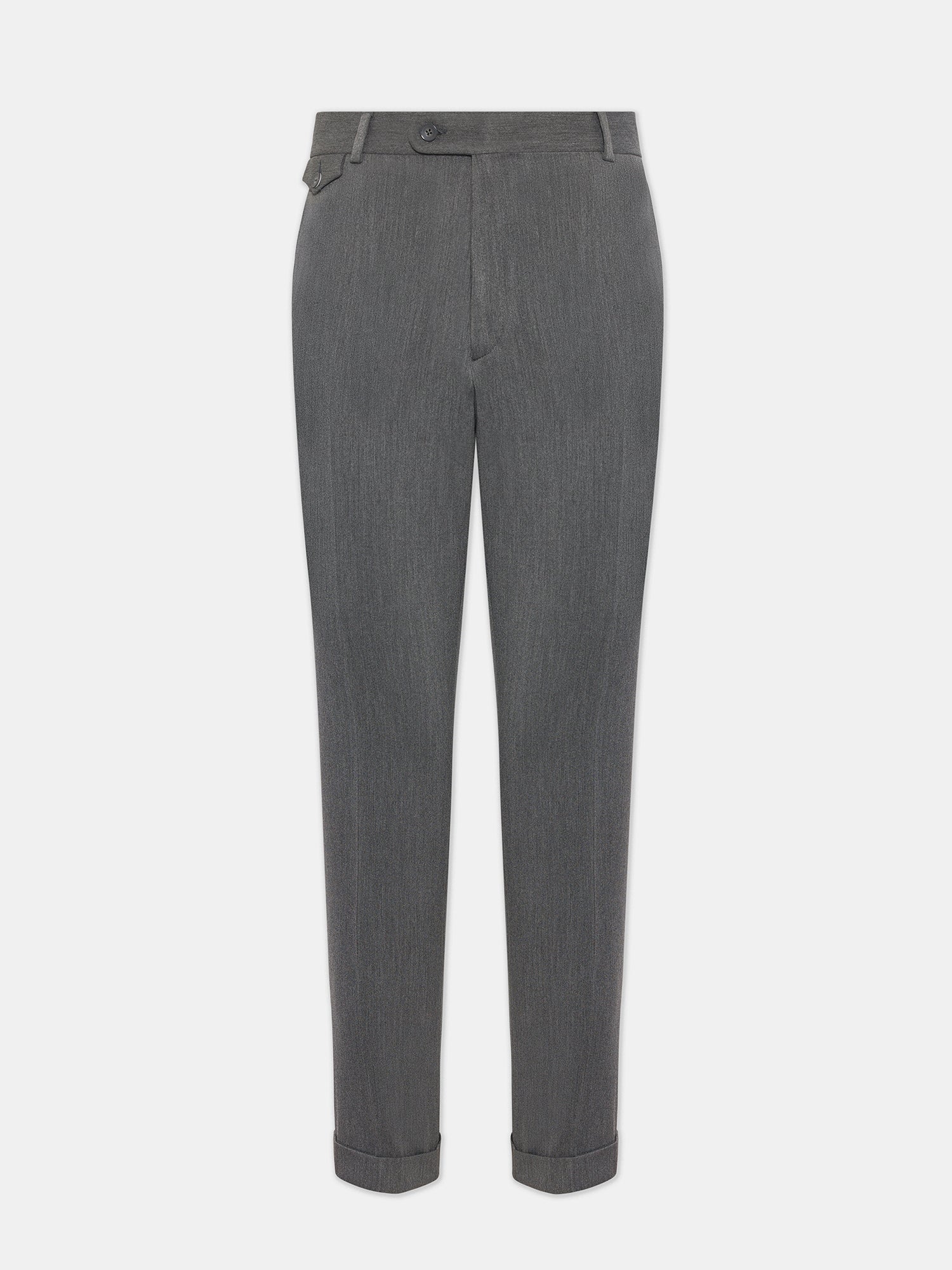 Donazi Grey High Waist Slim-Fit Pants