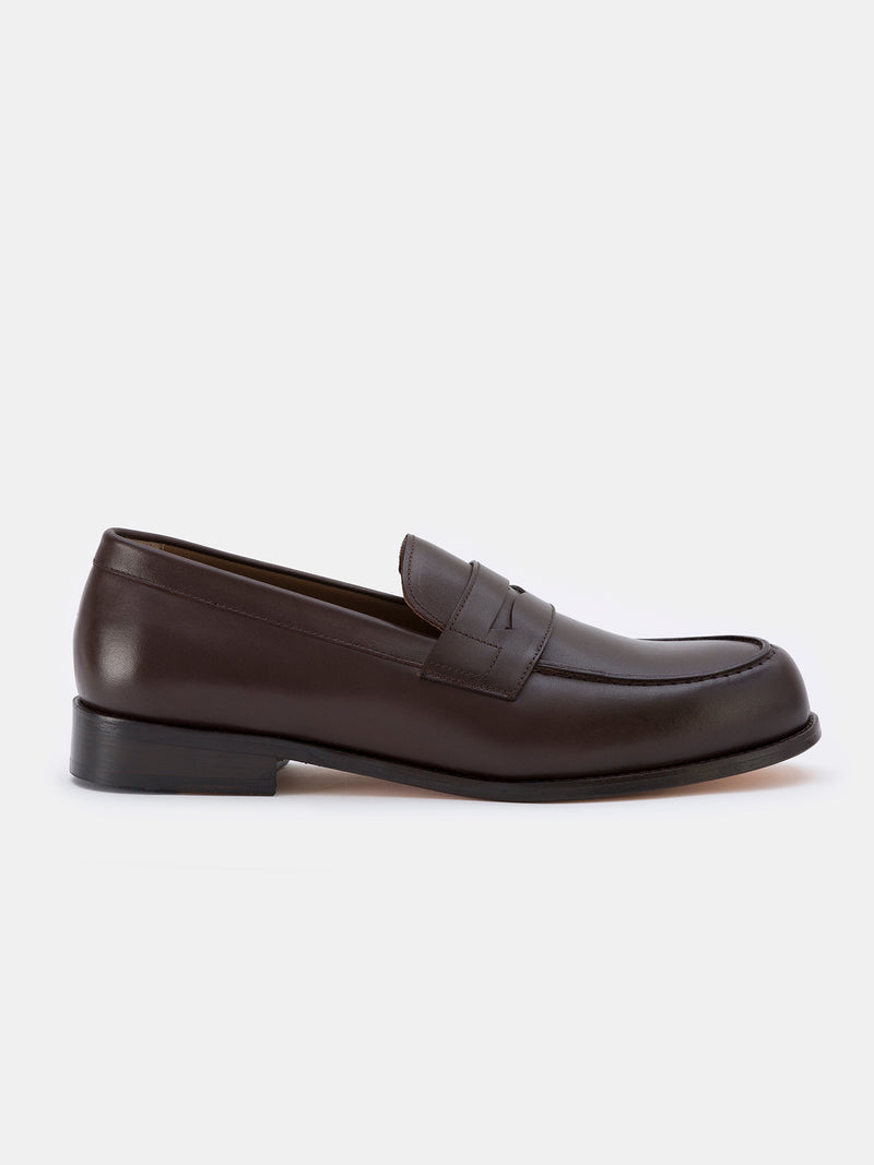 Brown Leather Penny Loafers