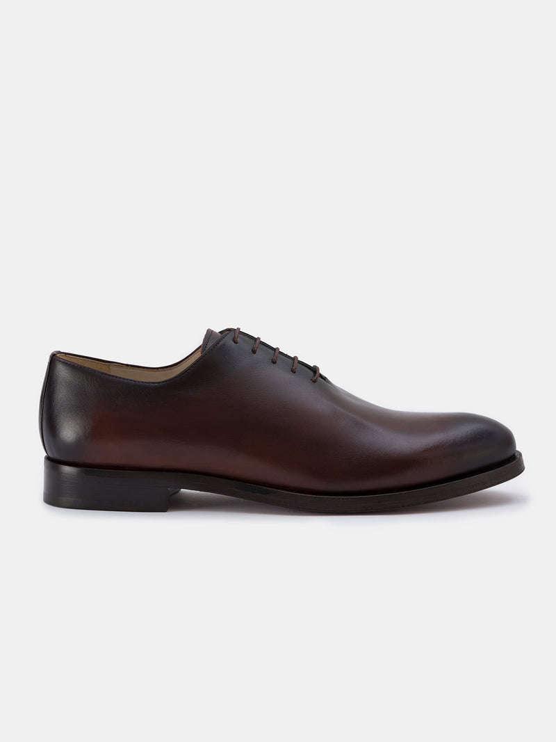 Brown Burnished Leather Oxford
