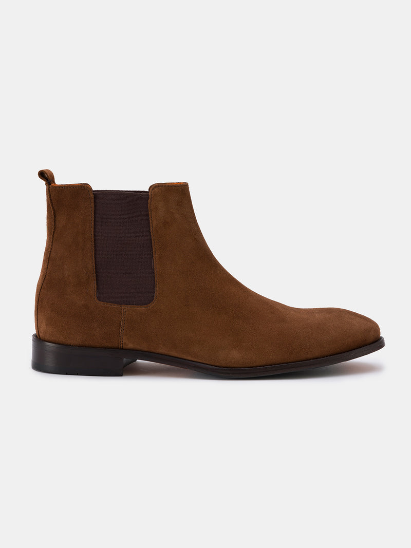 Brown Suede Chelsea Boots