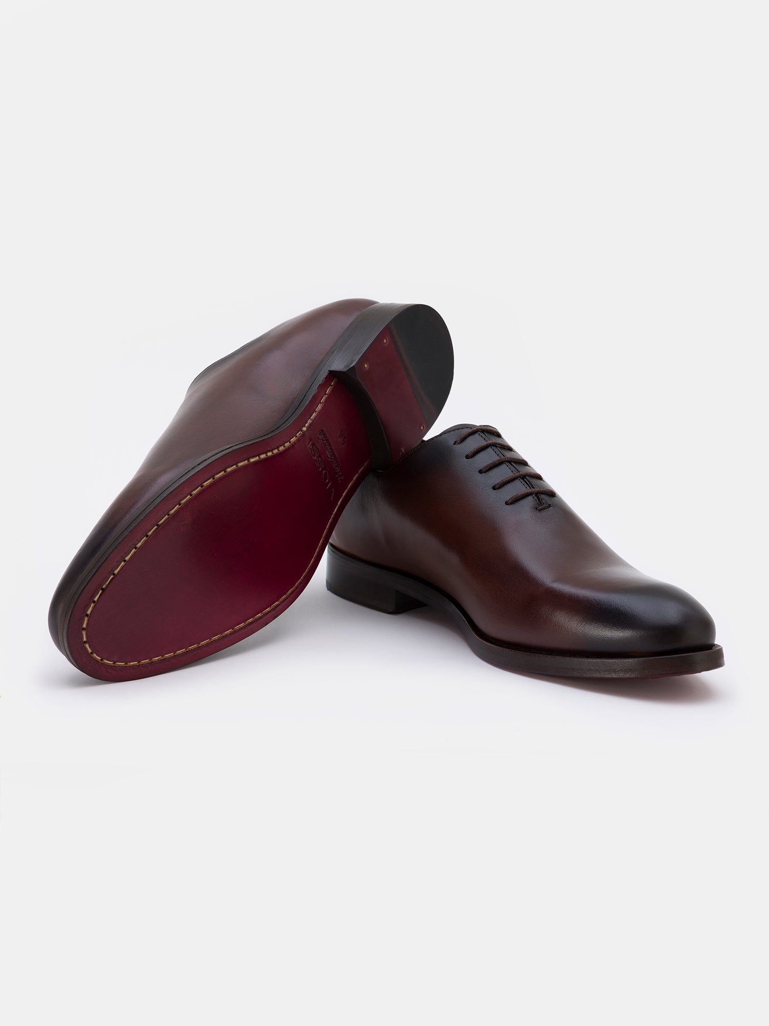 Brown Burnished Leather Oxford