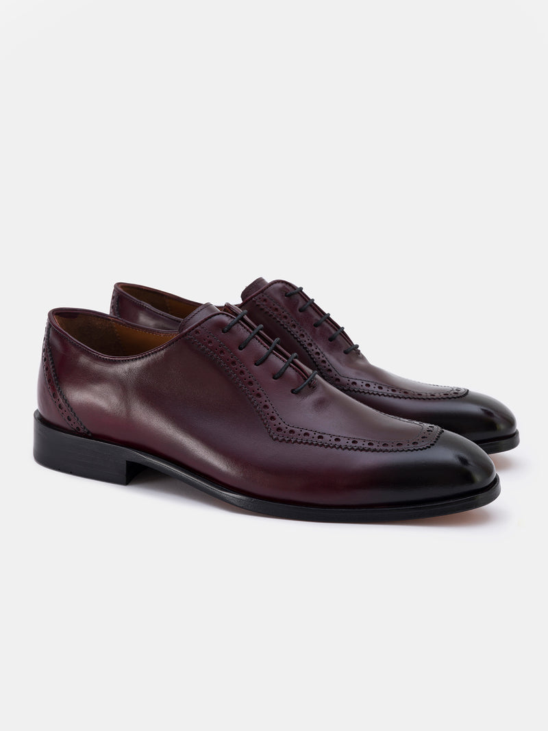 Bordeaux Leather Wing Tip Oxford