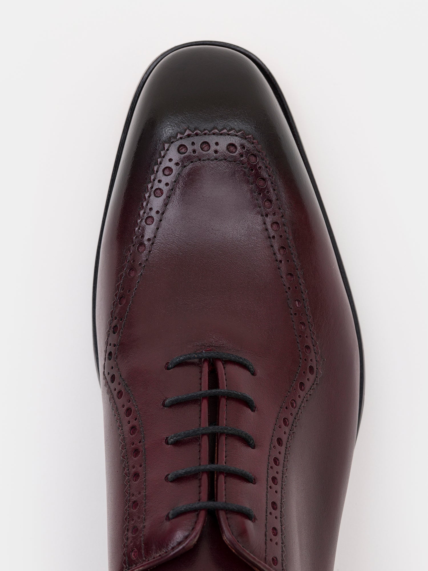 Bordeaux Leather Wing Tip Oxford