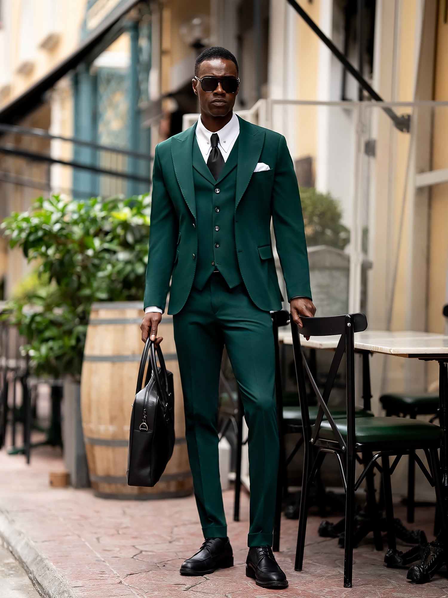 Green Slim-Fit Suit 3-Piece