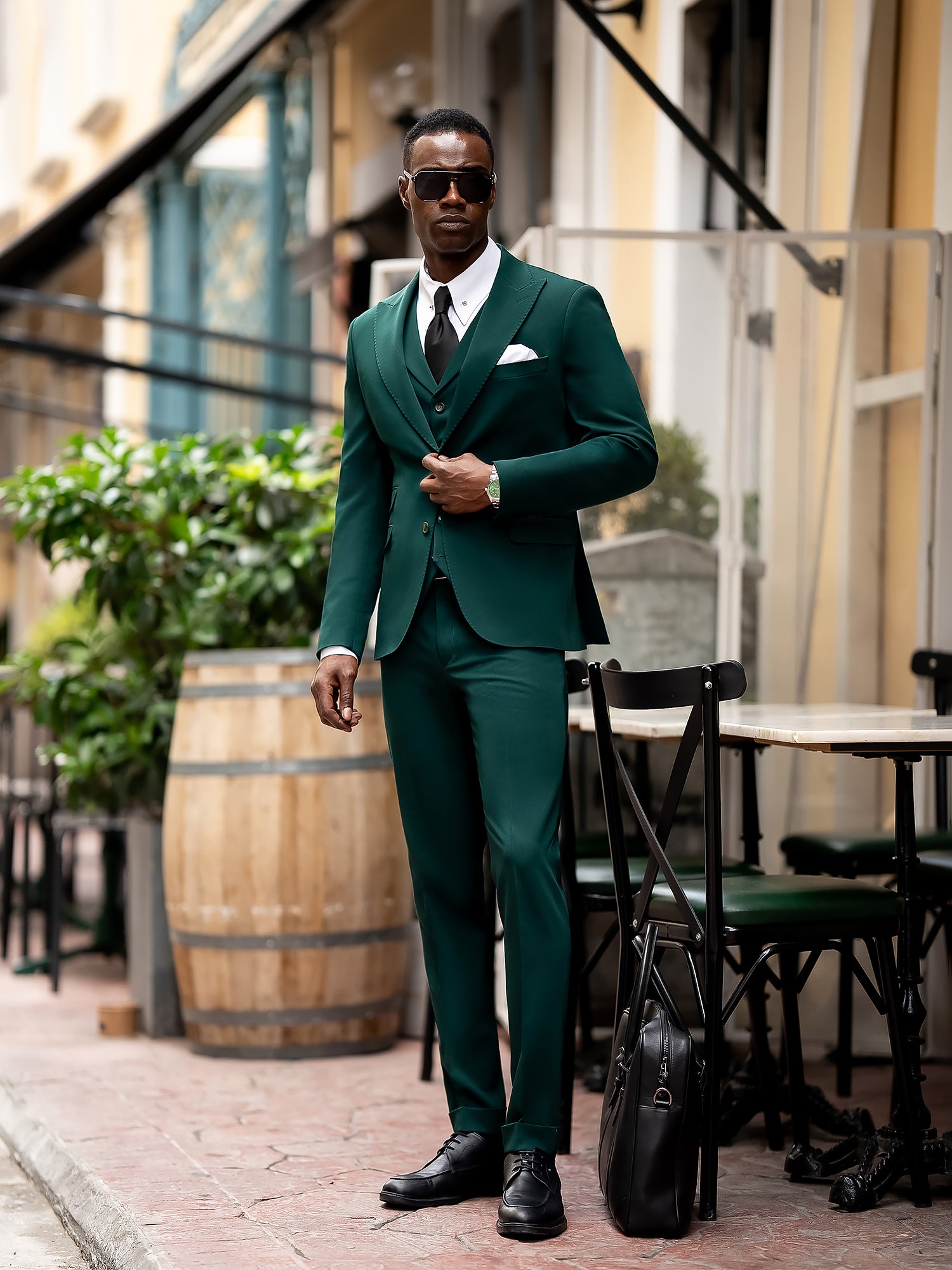 Green Slim-Fit Suit 3-Piece