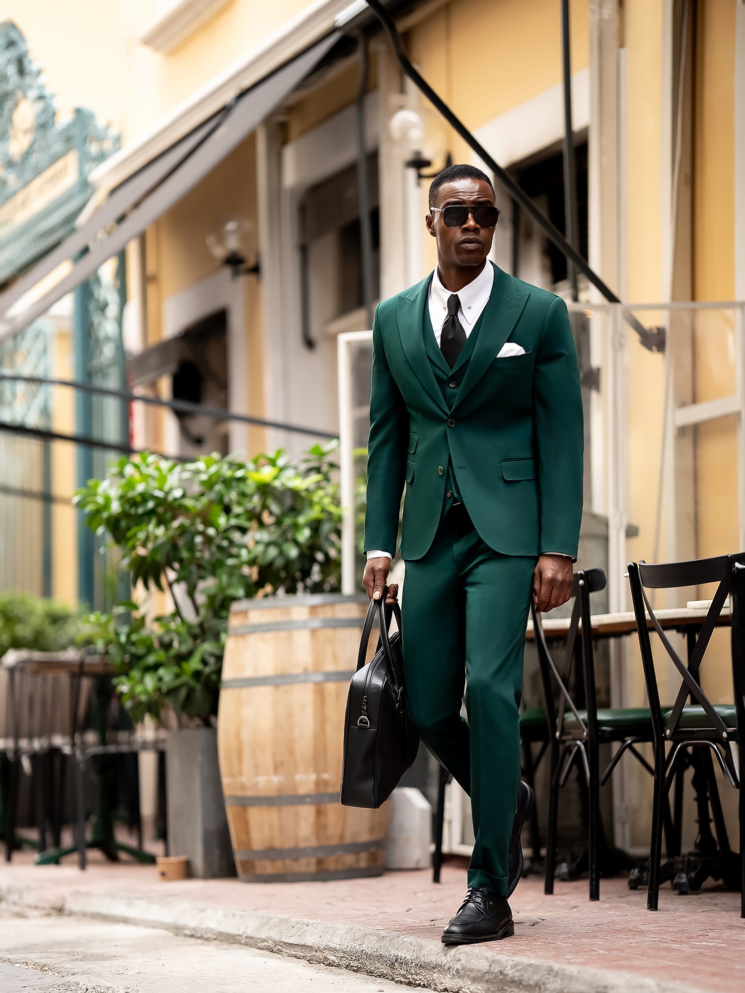 Green Slim-Fit Suit 3-Piece